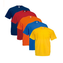 100% Baumwolle Colourful T-Shirt Einfarbig Schmal geschnittene Regular Fit Shirts